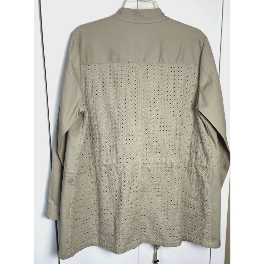 Linea by Louis Dell'Olio Womens Tan Cotton Spring Jacket Large - Picture 7 of 9